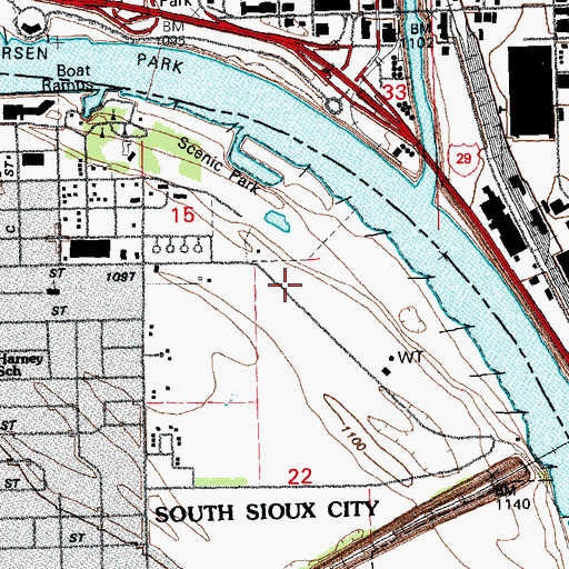 Topographic Map of Shady Elm Trailer Court, NE