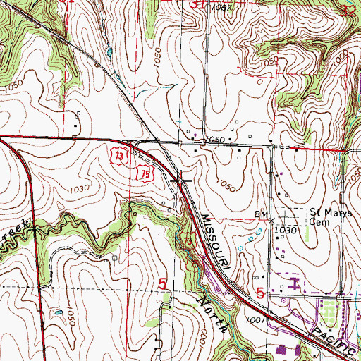 Topographic Map of Montana, NE