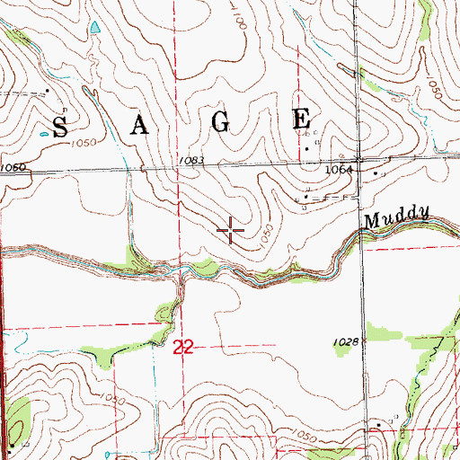 Topographic Map of Township of Osage, NE