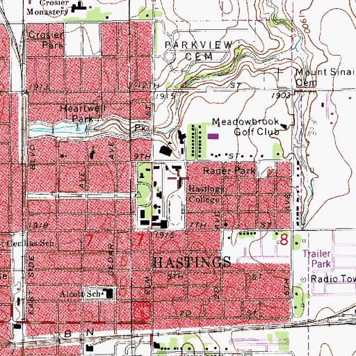 Topographic Map of Altman Hall, NE
