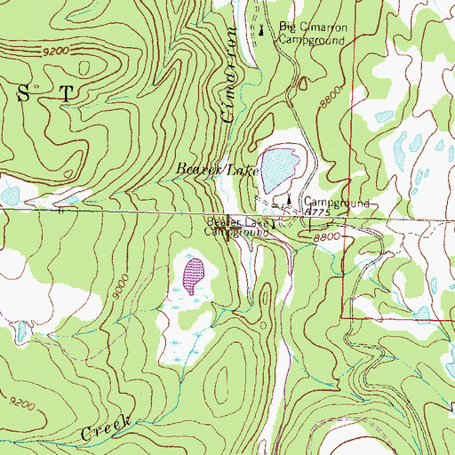 Topographic Map of Fox Creek, CO