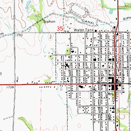 Topographic Map of Webster County Clinic, NE