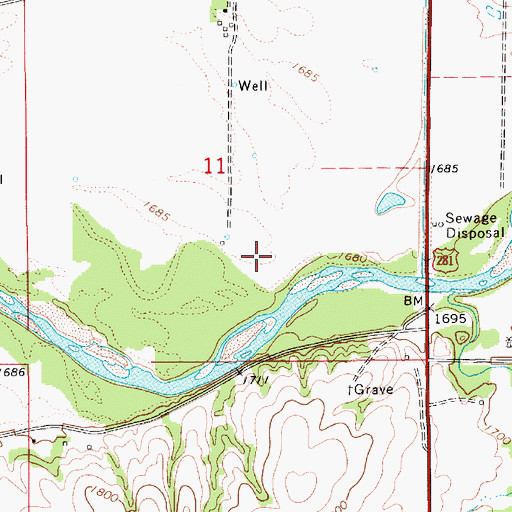 Topographic Map of Indian Creek State Wildlife Management Area, NE