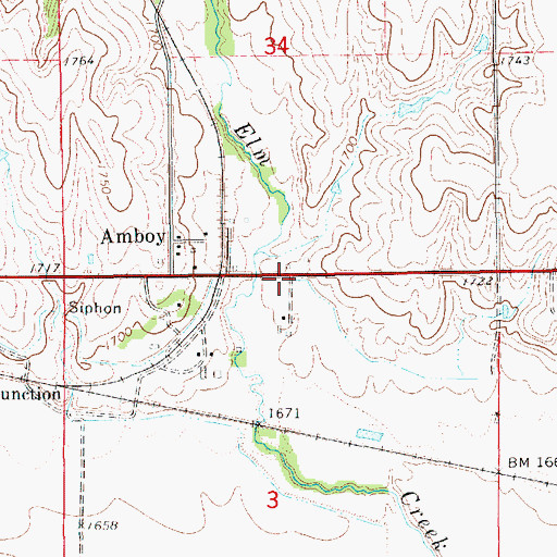 Topographic Map of Starke Round Barn, NE