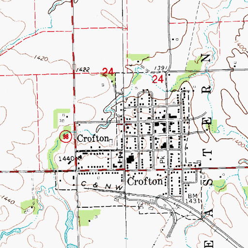 Topographic Map of United Church of Christ, NE