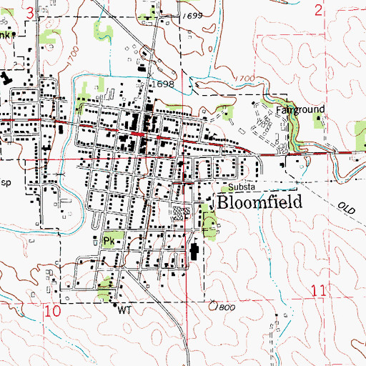 Topographic Map of Saint Andrews Catholic Church, NE
