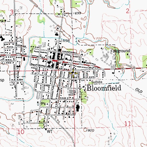 Topographic Map of United Methodist Church, NE