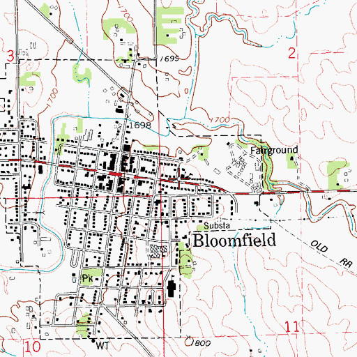 Topographic Map of First Trinity Lutheran Church, NE