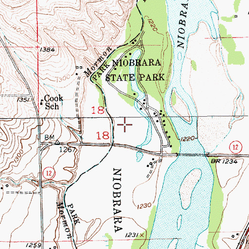 Topographic Map of Niobrara Trails, NE