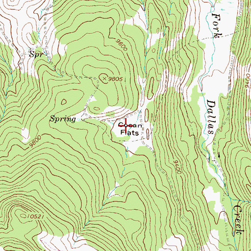 Topographic Map of Cocan Flats, CO