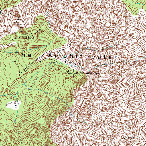 Topographic Map of Portland Mine, CO
