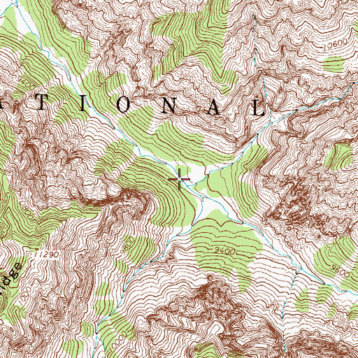 Topographic Map of Wetterhorn Creek, CO