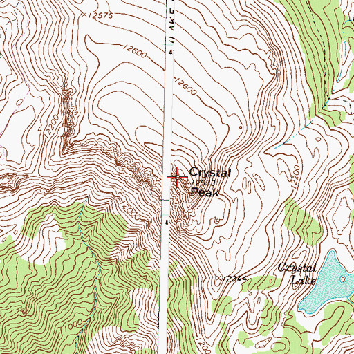 Topographic Map of Crystal Peak, CO