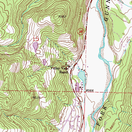 Topographic Map of Valley View Ranch, CO