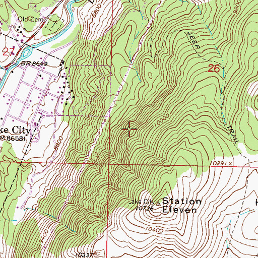 Topographic Map of Larson Creek, CO