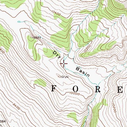 Topographic Map of Dry Basin, CO