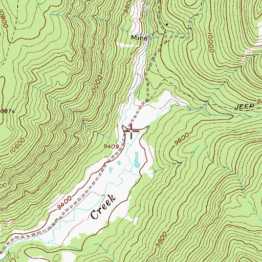 Topographic Map of Middle Brush Creek, CO