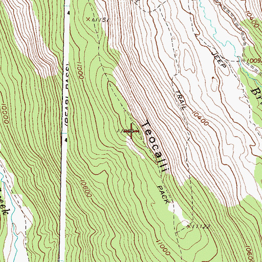Topographic Map of Teocalli Ridge, CO