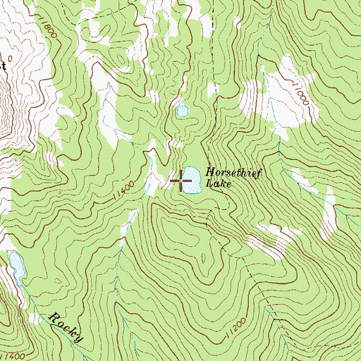 Topographic Map of Horsethief Lake, CO