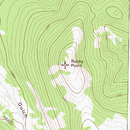 Topographic Map of Rocky Point, CO