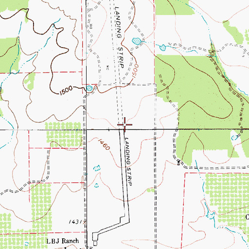Topographic Map of Lyndon B. Johnson National Historical Park, TX
