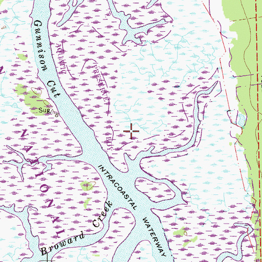 Topographic Map of Timucuan Ecological and Historical Preserve, FL