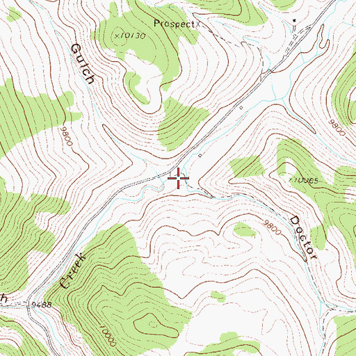Topographic Map of Doctor Gulch, CO