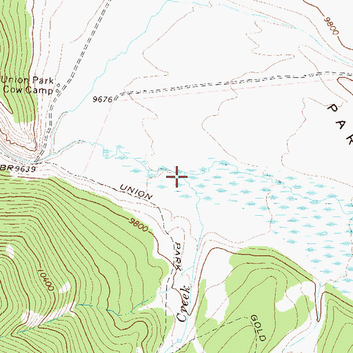 Topographic Map of Cross Creek, CO