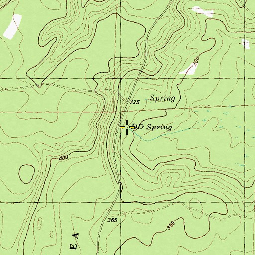 Topographic Map of DD Spring, TX