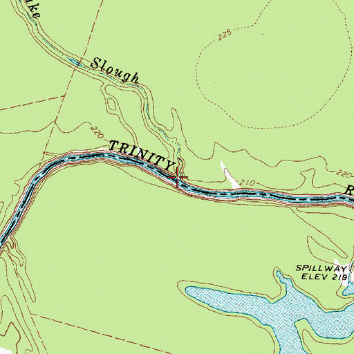 Topographic Map of Cedar Lake Slough, TX