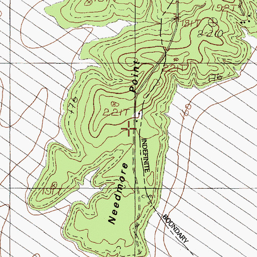 Topographic Map of Needmore Point, TX