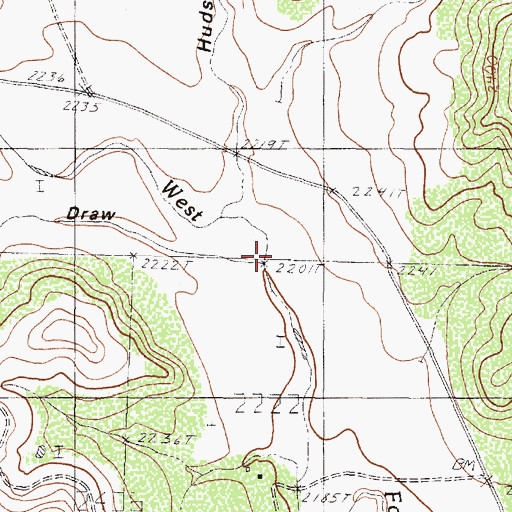 Topographic Map of T F Draw, TX