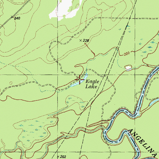 Topographic Map of Eagle Lake, TX