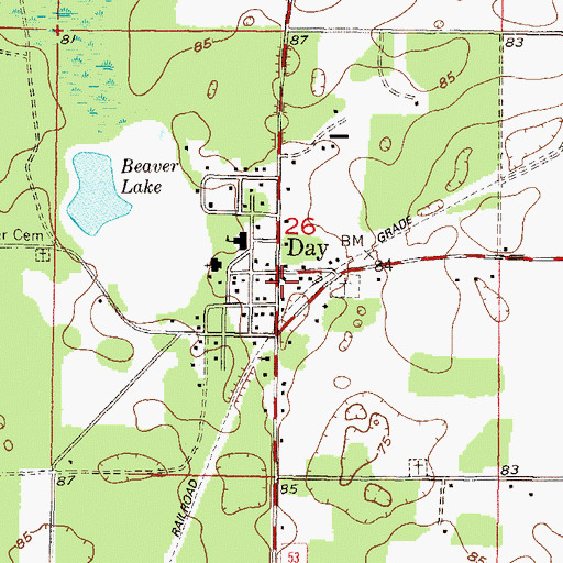 Topographic Map of Brewer Lake Baptist Church, FL