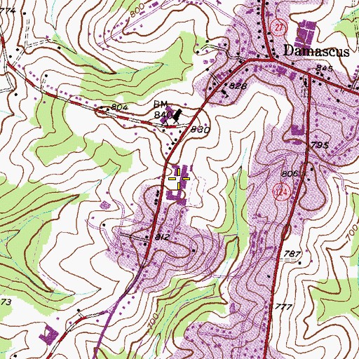 Topographic Map of Cold Hill Academy (historical), MD