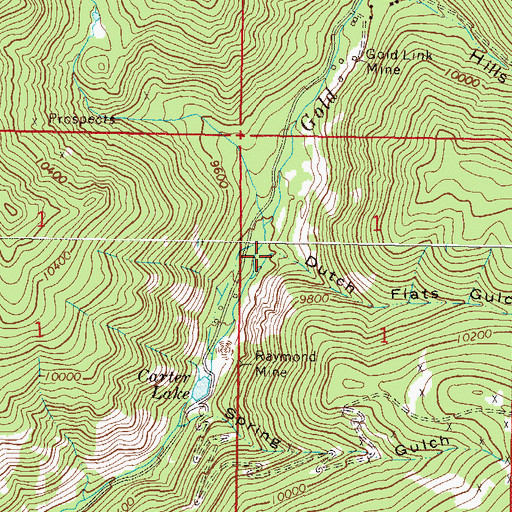 Topographic Map of Dutch Flats Gulch, CO