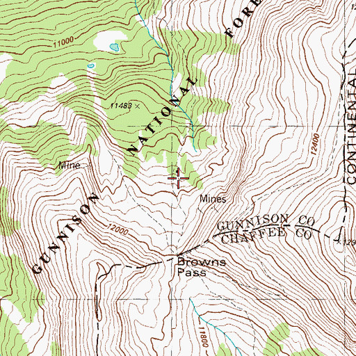 Topographic Map of Browns Cabin, CO