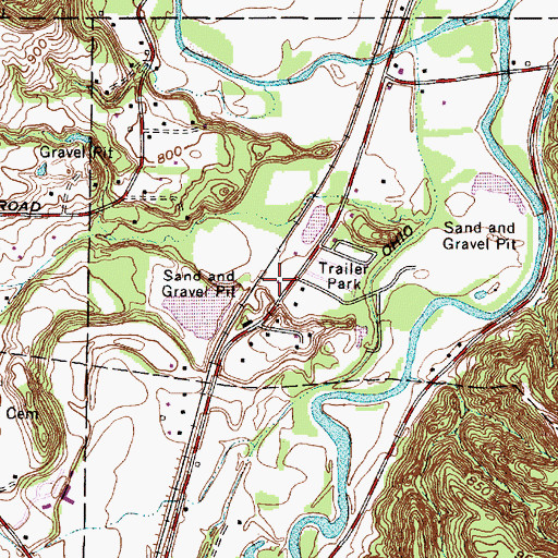Topographic Map of Indigo Lake Trailhead, OH