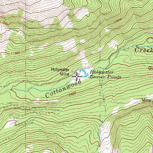Topographic Map of Holywater Beaver Ponds, CO