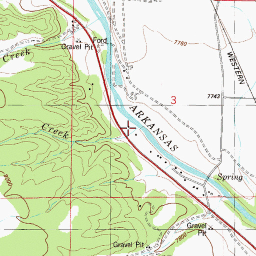 Topographic Map of Dry Creek, CO