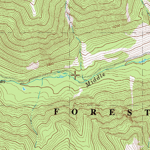 Topographic Map of Hughes Meadow Campground, CO
