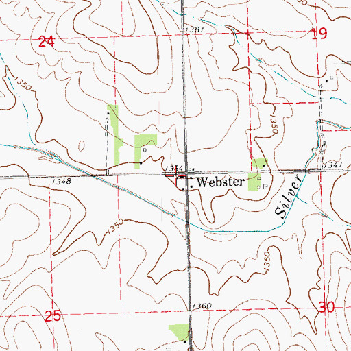 Topographic Map of Webster Public School, NE