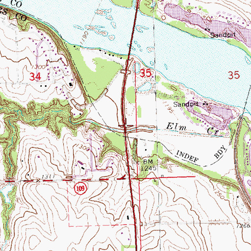 Topographic Map of Pawnee Villages Historical Marker, NE