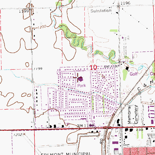 Topographic Map of Milliken Park Elementary School, NE