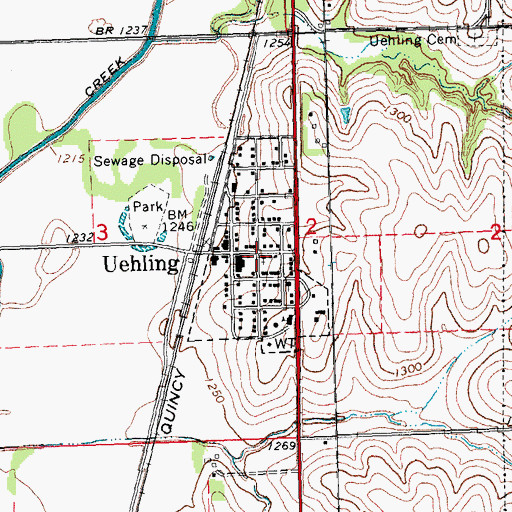 Topographic Map of First Congregational Church, NE