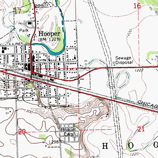 Topographic Map of Redeemer Evangelical Lutheran Church, NE