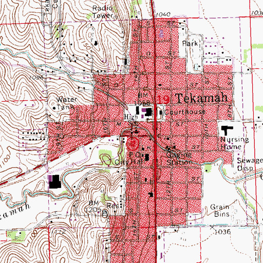 Topographic Map of United Methodist Church, NE