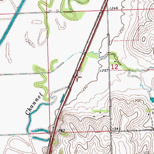 Topographic Map of Logan Creek Site Historical Marker, NE