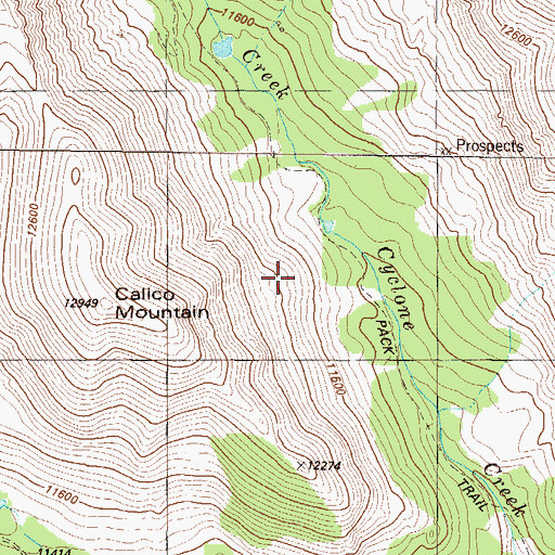 Topographic Map of Calico Mountain, CO