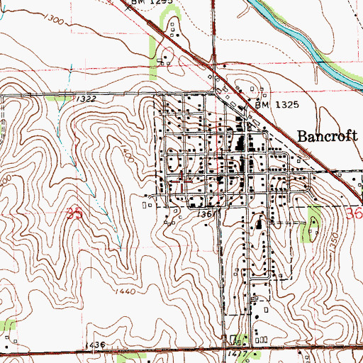 Topographic Map of John G Neihardt Center, NE